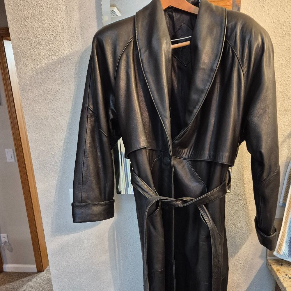 Leather coat